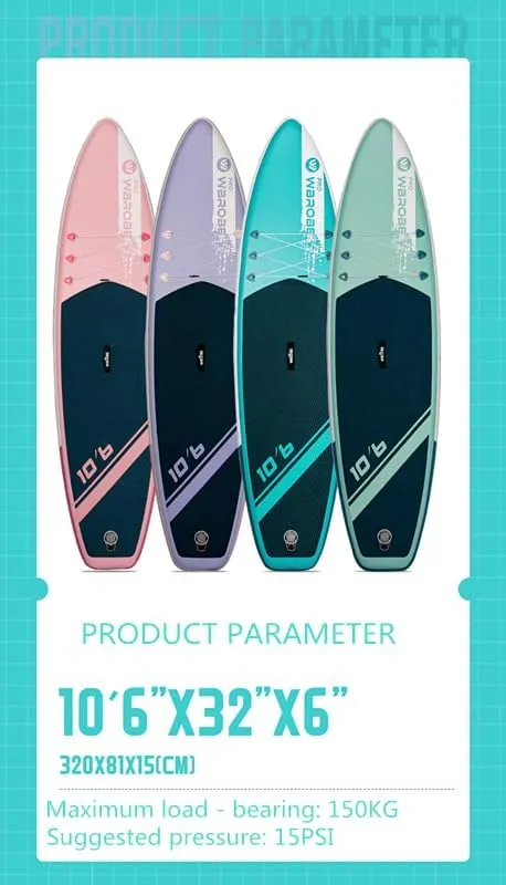 11' Premium Stand-Up Paddle Board - Yoga SUP Board with Wide, Stable Non-Slip Deck, Includes Paddle, Pump, Leash, and Carry Bag, Suitable for Teens and Adults