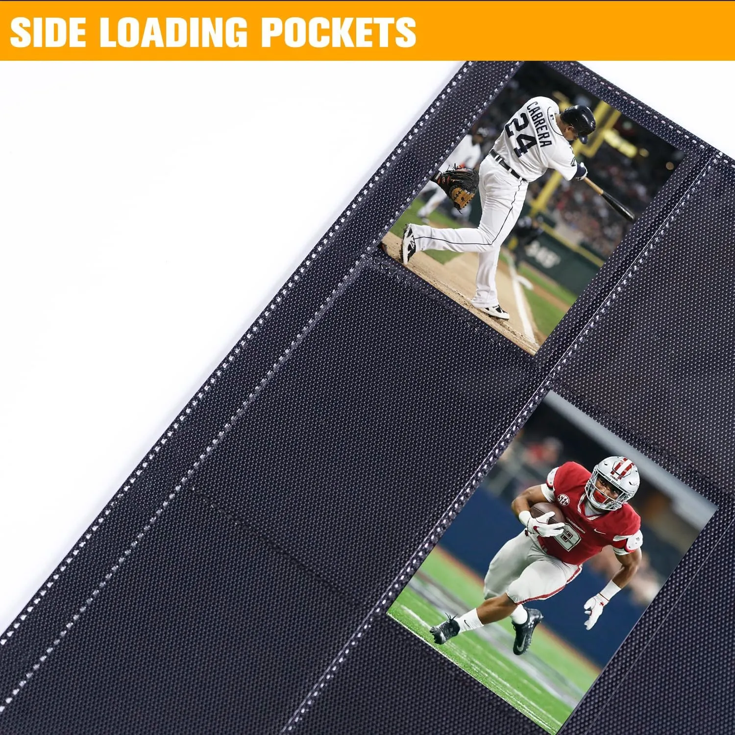 12 Pocket 720 Pockets Trading Card Binder, Ringless Side Loading Card Holder Album, Trading Card Album Fit for YuGiOh, MTG, TCG, Game, Sports, Business Cards (Yellow)