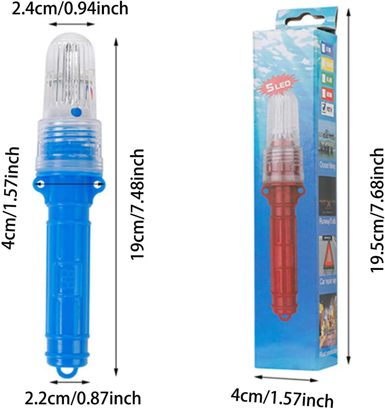 2 PCS Boat Flares  Boat Flares Coast Guard Approved Marine | Waterproof Emergency Signals for Fishing Nets, Buoys & Boats (Blue)