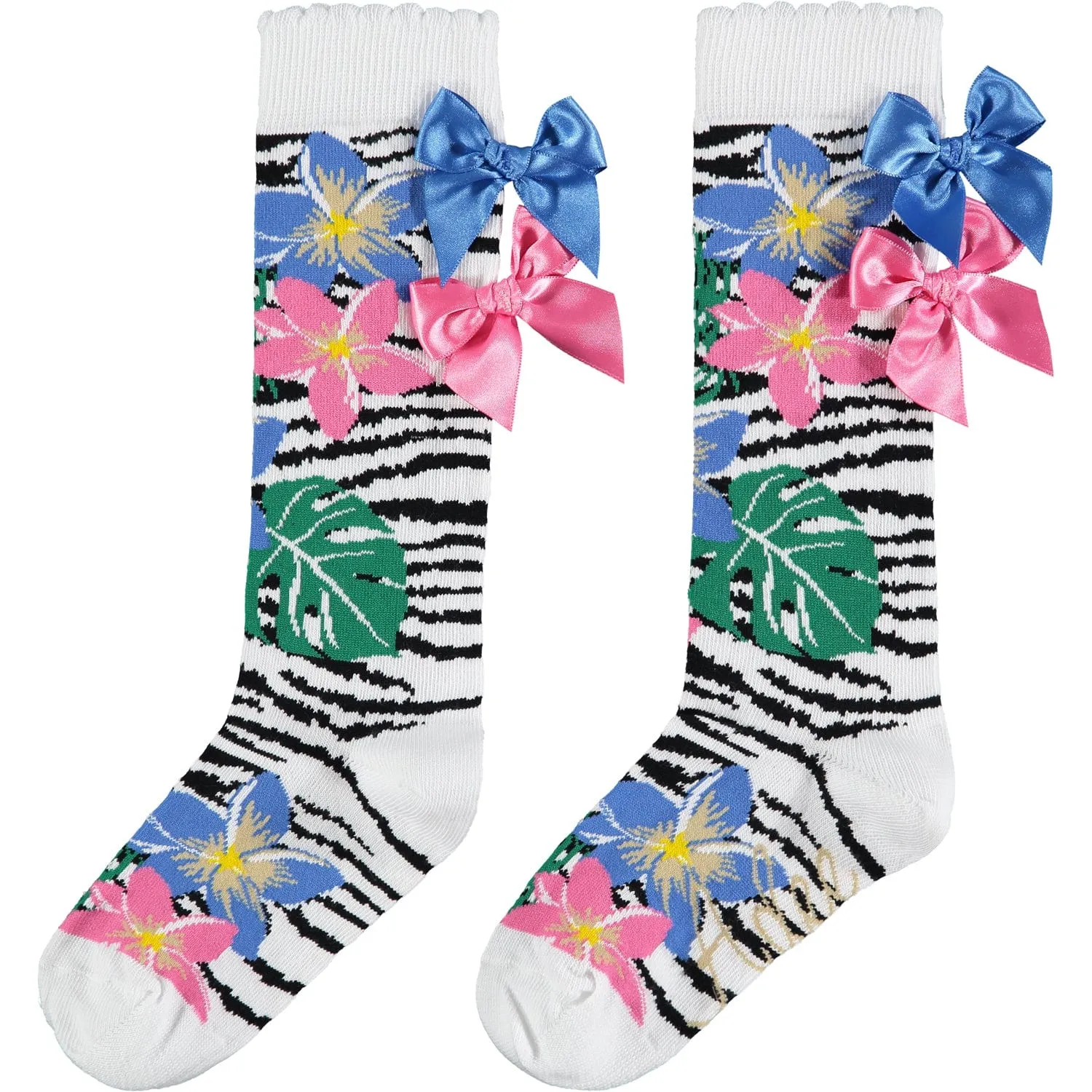 A DEE - Wes Tropical Dream Zebra Knee High Socks - Pattern