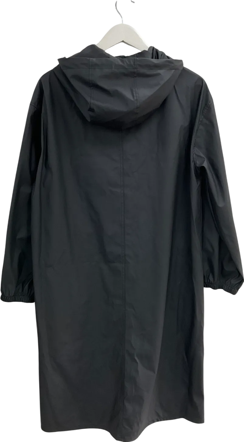 ASOS Black Rubberised Rain Coat UK XS
