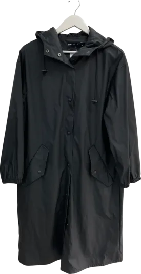ASOS Black Rubberised Rain Coat UK XS