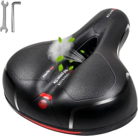 Bike Seat Cushion Wide, Mjkeomo Comfort Bicycle Saddle Wide Bike Seat Cushion with Dual Shock, Waterproof Bicycle Seats for Kids Bikes, Exercise Bikes, Stationary Bikes, City Bikes, Mountain Bikes