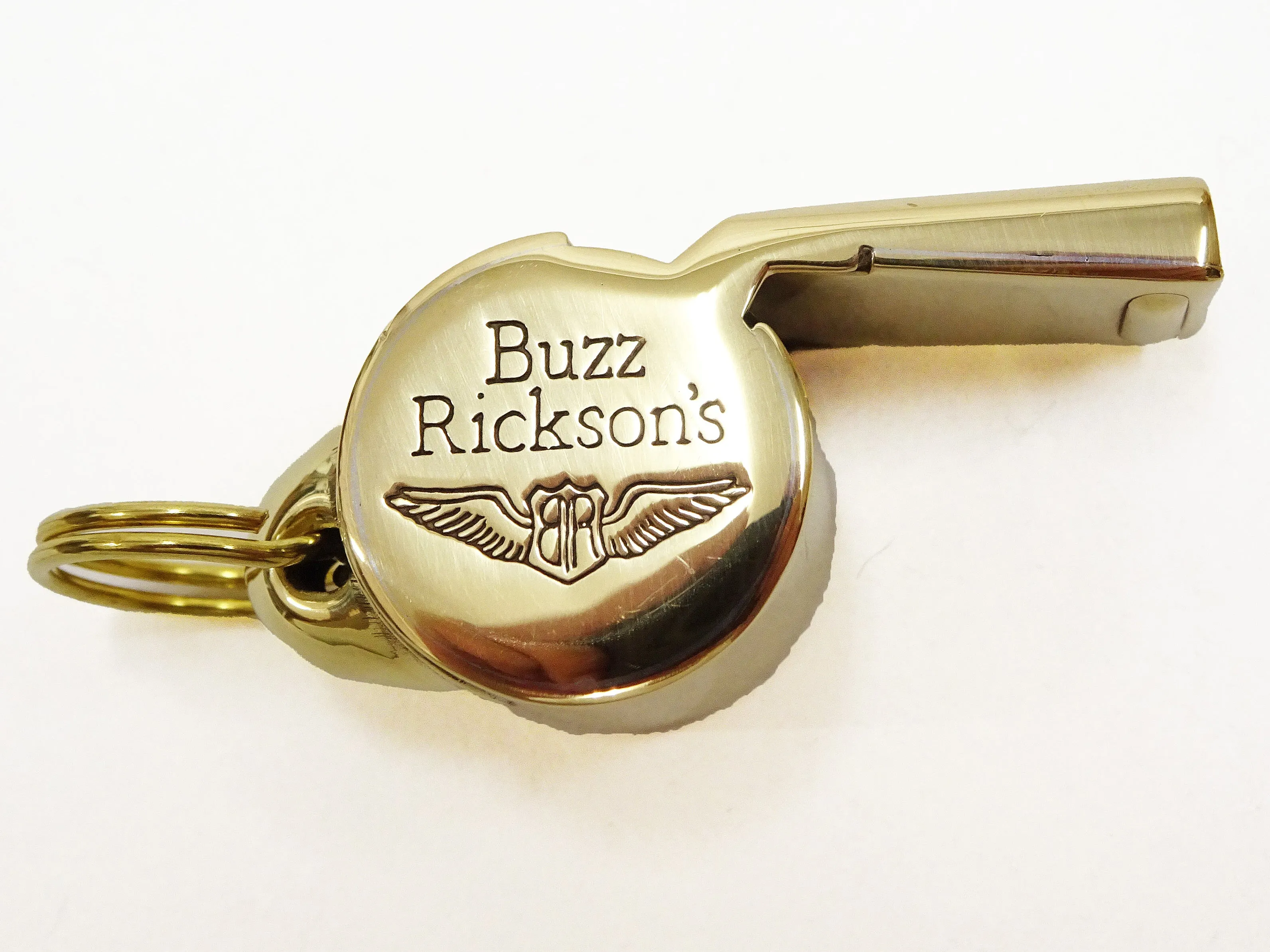 Buzz Rickson Whistle Acme Thunderer WWII Military Air Force Pilot Style Brass Whistle with Split Ring BR02763