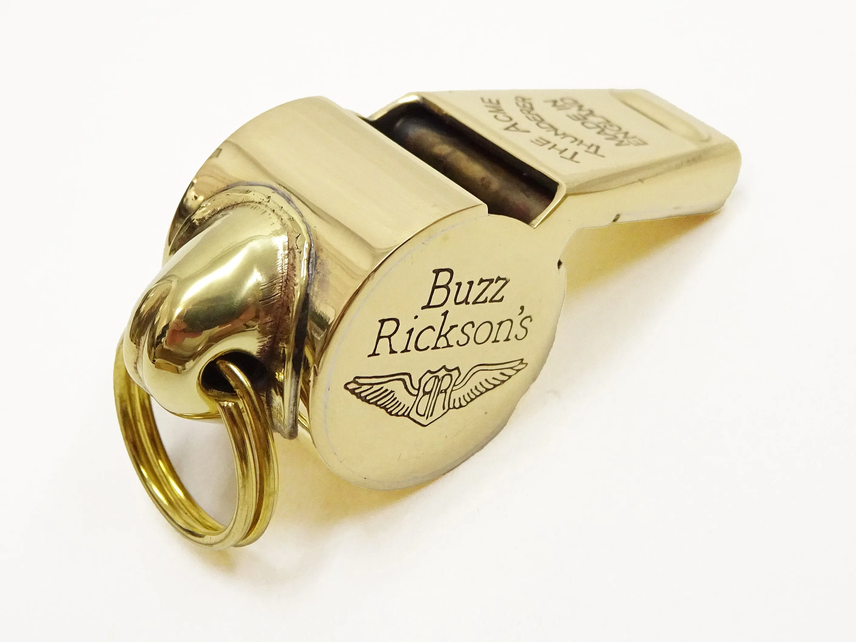 Buzz Rickson Whistle Acme Thunderer WWII Military Air Force Pilot Style Brass Whistle with Split Ring BR02763
