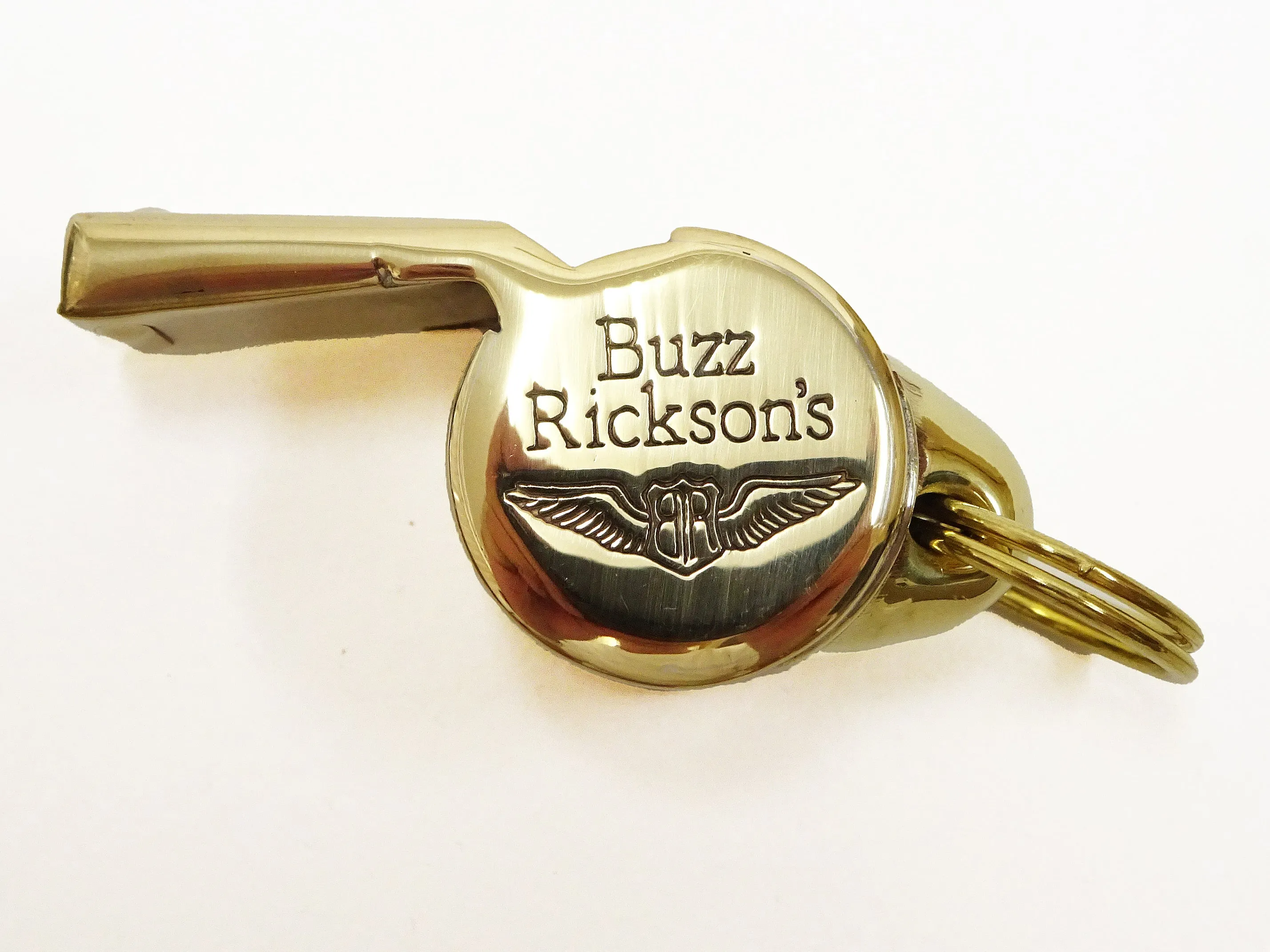 Buzz Rickson Whistle Acme Thunderer WWII Military Air Force Pilot Style Brass Whistle with Split Ring BR02763