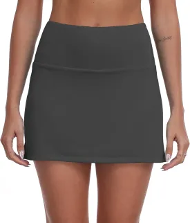 DAYOUNG Women's High Waisted Swim Skirt Tummy Control Board Shorts with Pocket Beach Bottoms with Liner
