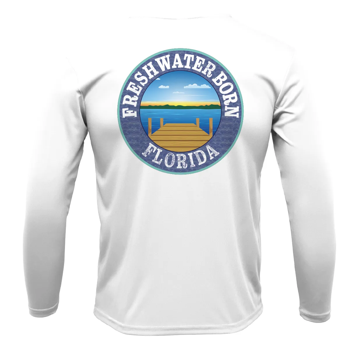 Florida Flag Freshwater Born Boy's Long Sleeve UPF 50  Dry-Fit Shirt
