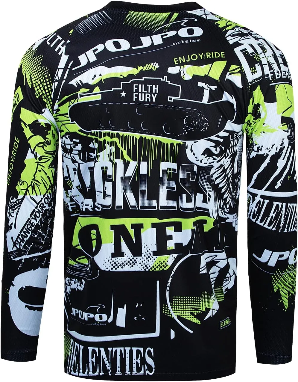 JPOJPO Men's Mountain Bike Jersey Long Sleeve Downhill&Motocross Shirts Breathable/Moisture-Wicking T-Shirt