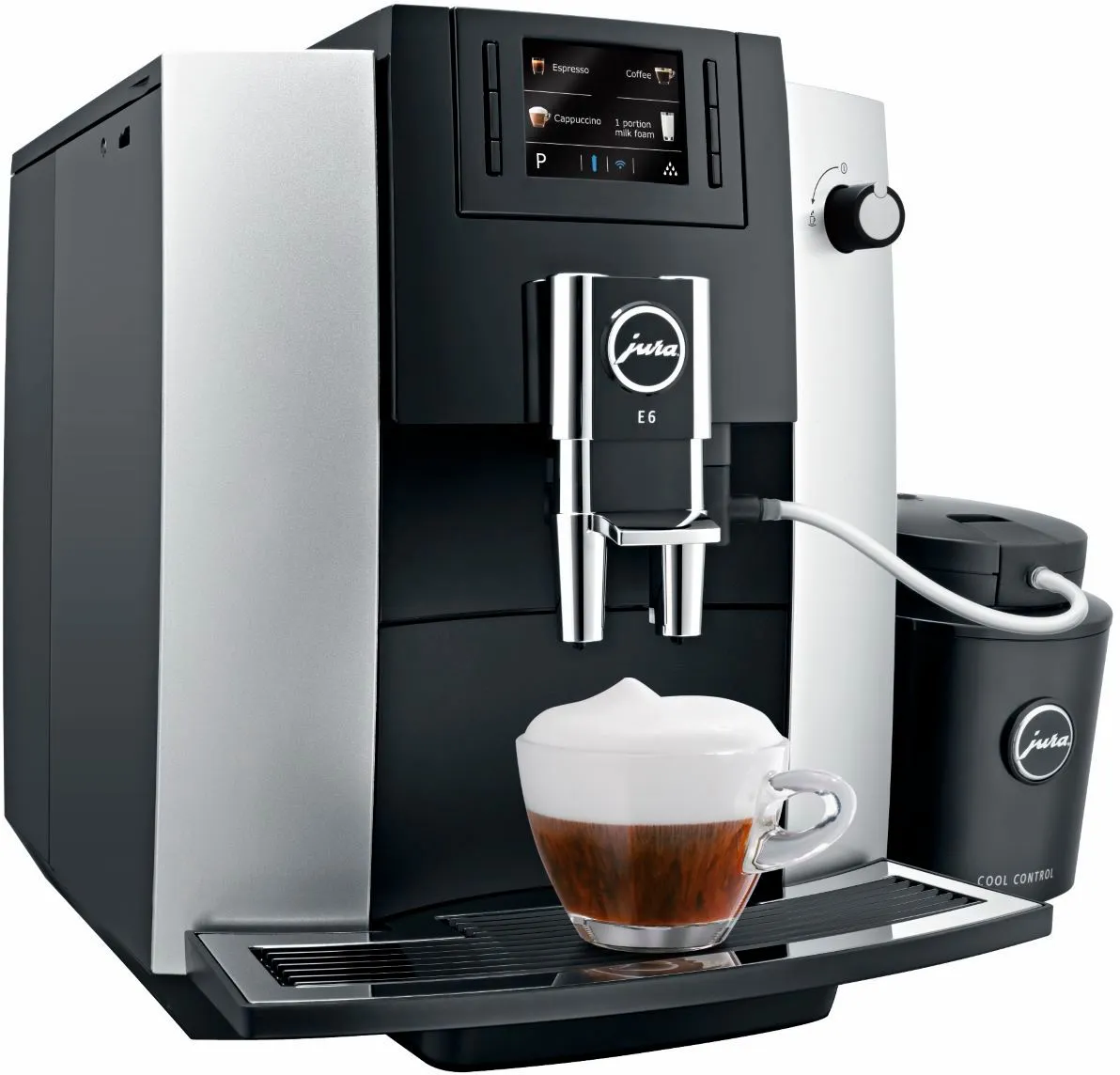 Jura – E6 Espresso Machine with 15 bars of pressure – Platinum