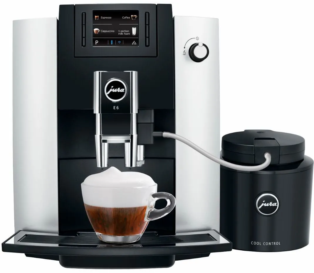 Jura – E6 Espresso Machine with 15 bars of pressure – Platinum