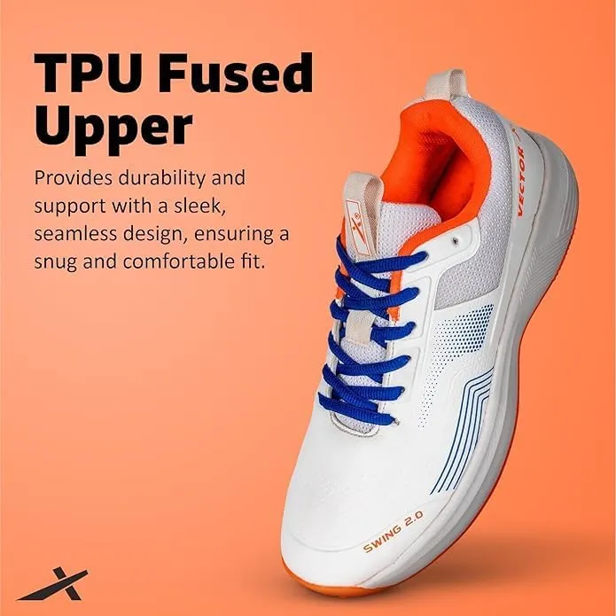 KNK Swing 2.0 Cricket Shoes for Men & Boys ??Lightweight Mesh Upper with TPU Fusing, EVA Midsole, Rubber Outsole, Durable Sports Footwear for Cricket Practice & Professional Use