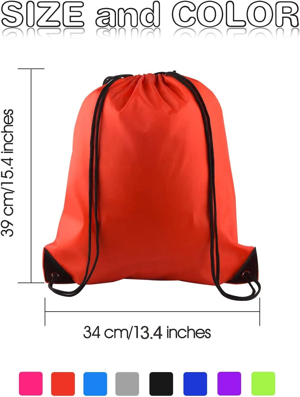 KUUQA 8Pcs Drawstring Backpacks - Bulk Gym Sport Travel Bags