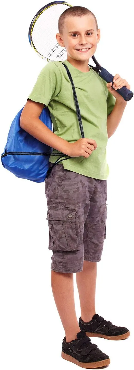 KUUQA 8Pcs Drawstring Backpacks - Bulk Gym Sport Travel Bags