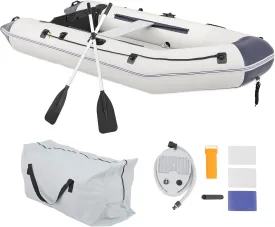 MADOG Person Inflatable Boat(Oars Included), Inflatable Raft for Water Sports Quick Inflation & Deflation