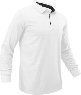 Men Polo Shirts Long Sleeve Moisture Wicking Dry Fit Performance Tactical Shirt Collared Casual Golf Tennis Shirt