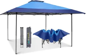 MFSTUDIO 13x13 Pop Up Canopy Tent, Gazebo Shelter Sun Shade Canopies Waterproof Patio Portable Popup Screened Tents for Beach,Parties,Camping,Blue