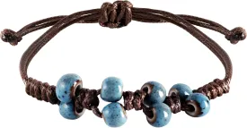MINACHI Bohemian Colorful Ceramic Bead Adjustable Cord Bracelet, Hippie Boho Summer Fashion Jewelry Gift for Women