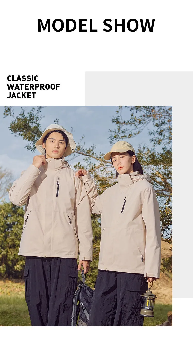 New Autumn Winter Outdoor Storm Jacket Unisex Manufacturers Wholesale Three-in-one Work Clothes Waterproof Mountaineering Jacket