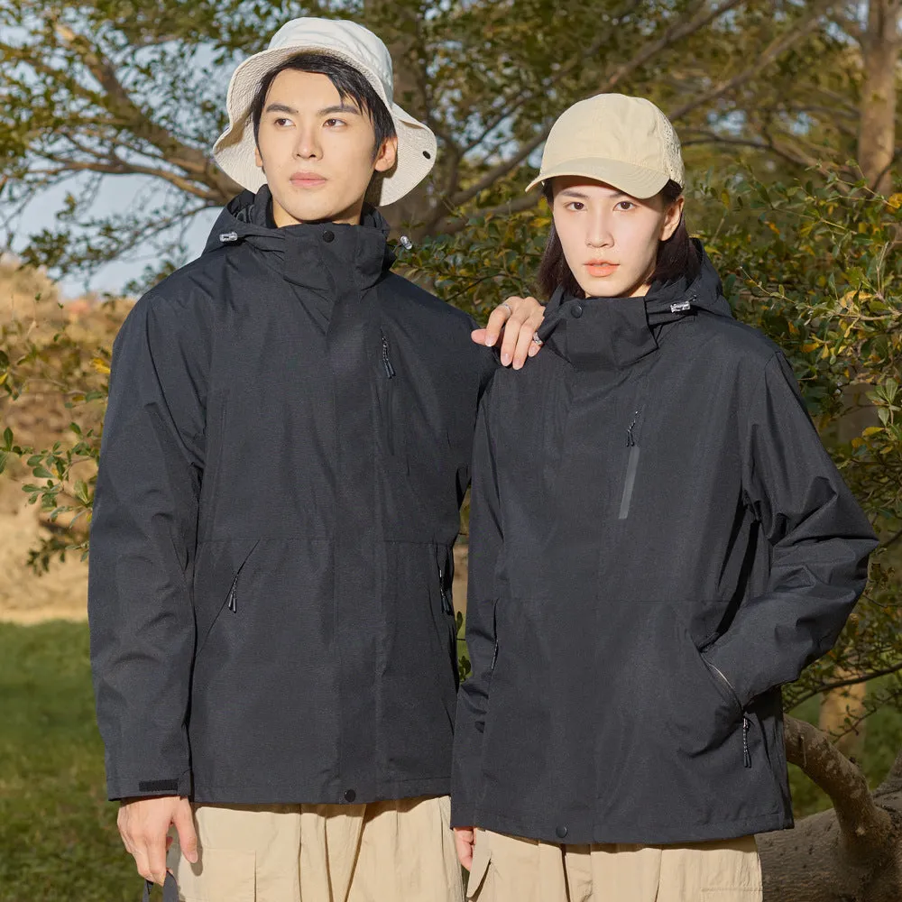 New Autumn Winter Outdoor Storm Jacket Unisex Manufacturers Wholesale Three-in-one Work Clothes Waterproof Mountaineering Jacket