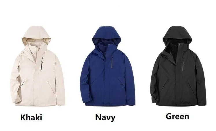 New Autumn Winter Outdoor Storm Jacket Unisex Manufacturers Wholesale Three-in-one Work Clothes Waterproof Mountaineering Jacket