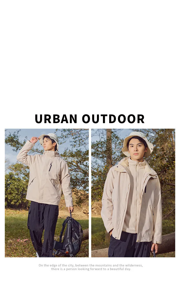 New Autumn Winter Outdoor Storm Jacket Unisex Manufacturers Wholesale Three-in-one Work Clothes Waterproof Mountaineering Jacket
