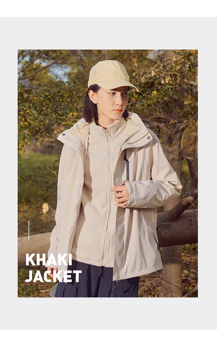 New Autumn Winter Outdoor Storm Jacket Unisex Manufacturers Wholesale Three-in-one Work Clothes Waterproof Mountaineering Jacket