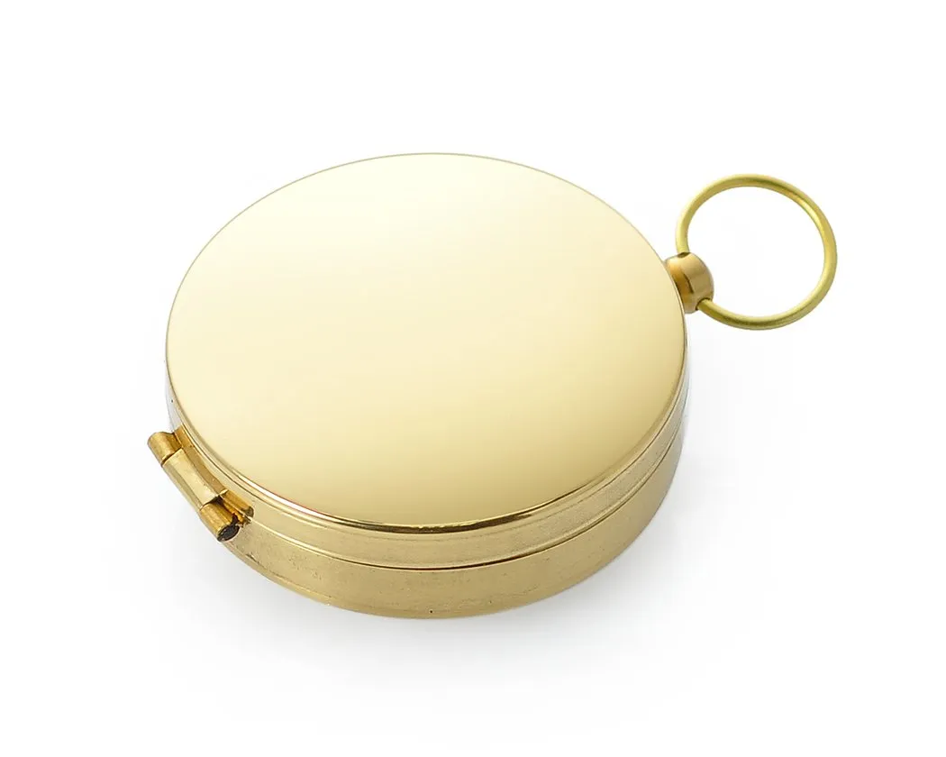 Outdoor Navigation Hiking Camping Pocket Brass Luminous Compass