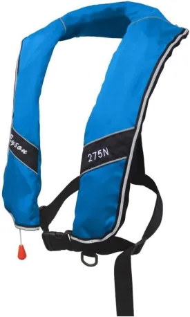 Premium Quality Manual Inflatable Life Jacket Classic Design Life Vest Inflate Survival Aid PFD 275N Buoyancy XXXL Size for Adult New (Blue)