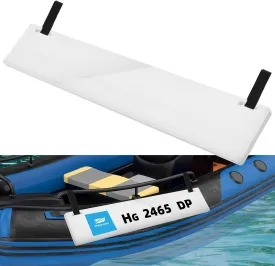 Registration Number Plate for Inflatable Dinghy and Dinghy Boat,Plastic Boat Registration Holder, Boat Numbers and Letters (Pack 1)