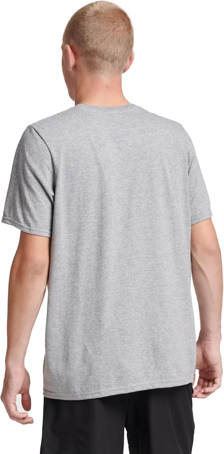 Russell Athletic Men's Dri-Power Cotton Blend Short Sleeve Tees, Moisture Wicking, Odor Protection, UPF 30 , Sizes S-4x