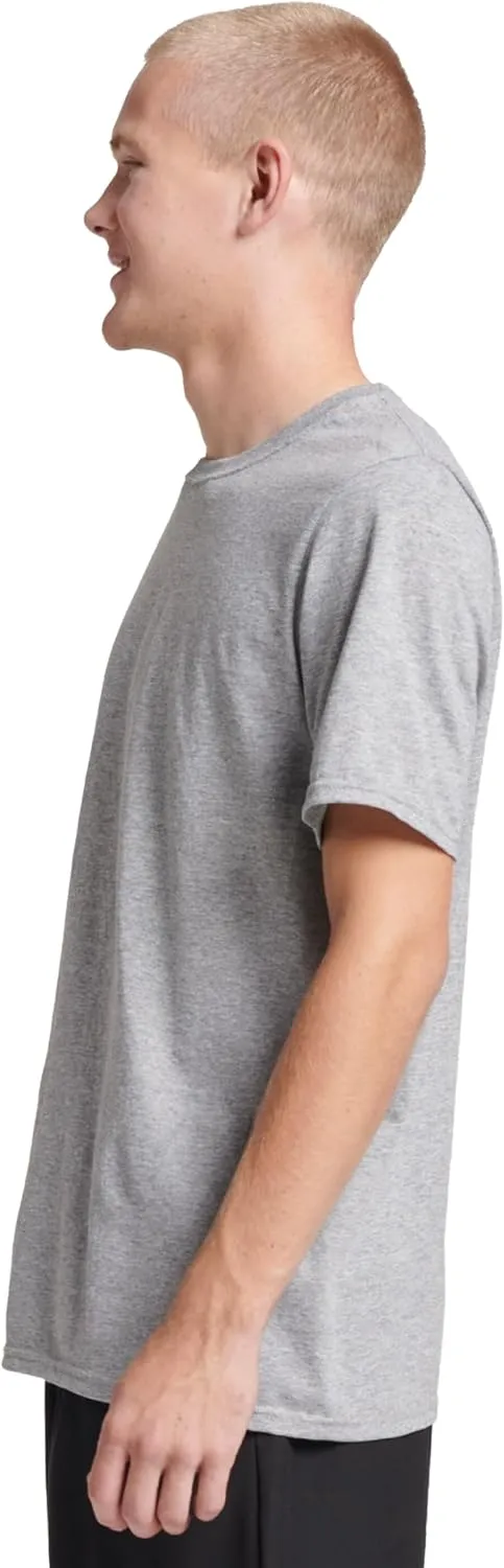 Russell Athletic Men's Dri-Power Cotton Blend Short Sleeve Tees, Moisture Wicking, Odor Protection, UPF 30 , Sizes S-4x
