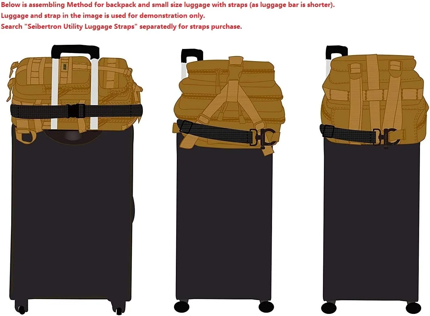 Seibertron Falcon Water Repellent Hiking Camping Backpack Compact Pack Summit Bag (Khaki 27L)