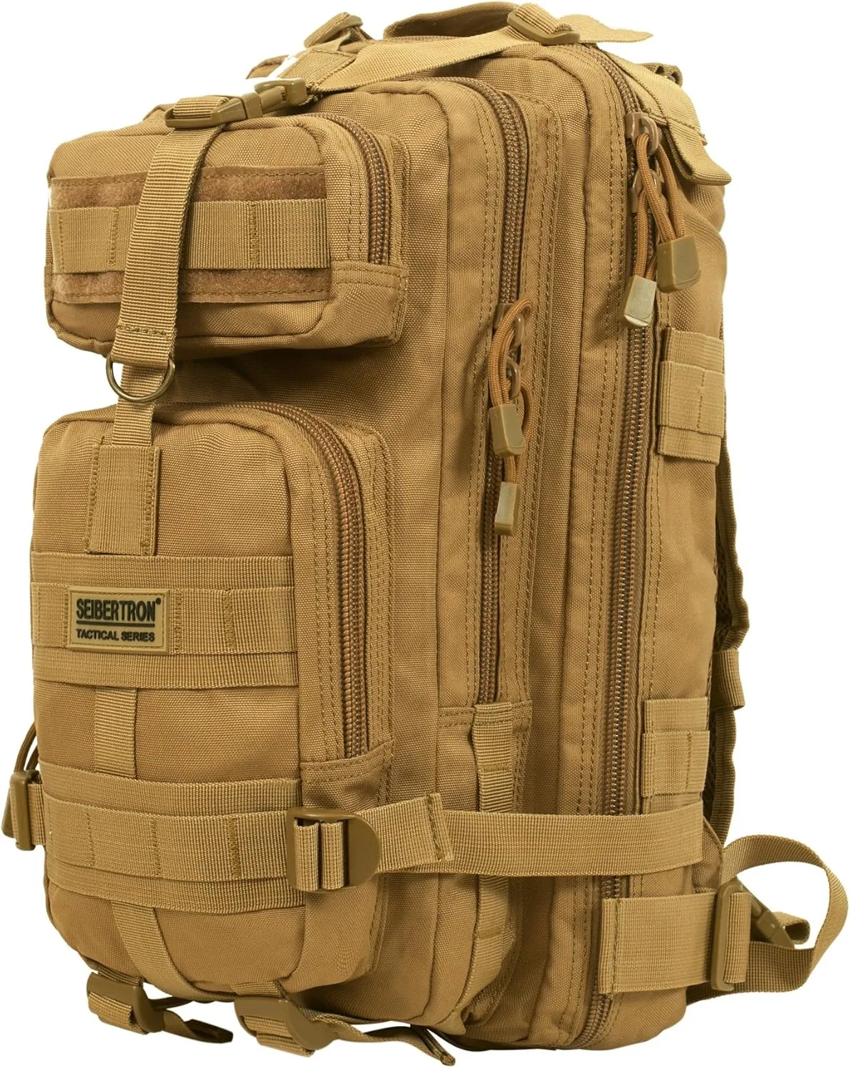 Seibertron Falcon Water Repellent Hiking Camping Backpack Compact Pack Summit Bag (Khaki 27L)