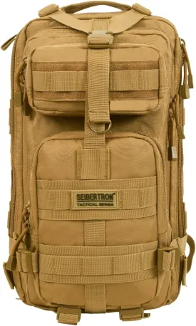 Seibertron Falcon Water Repellent Hiking Camping Backpack Compact Pack Summit Bag (Khaki 27L)