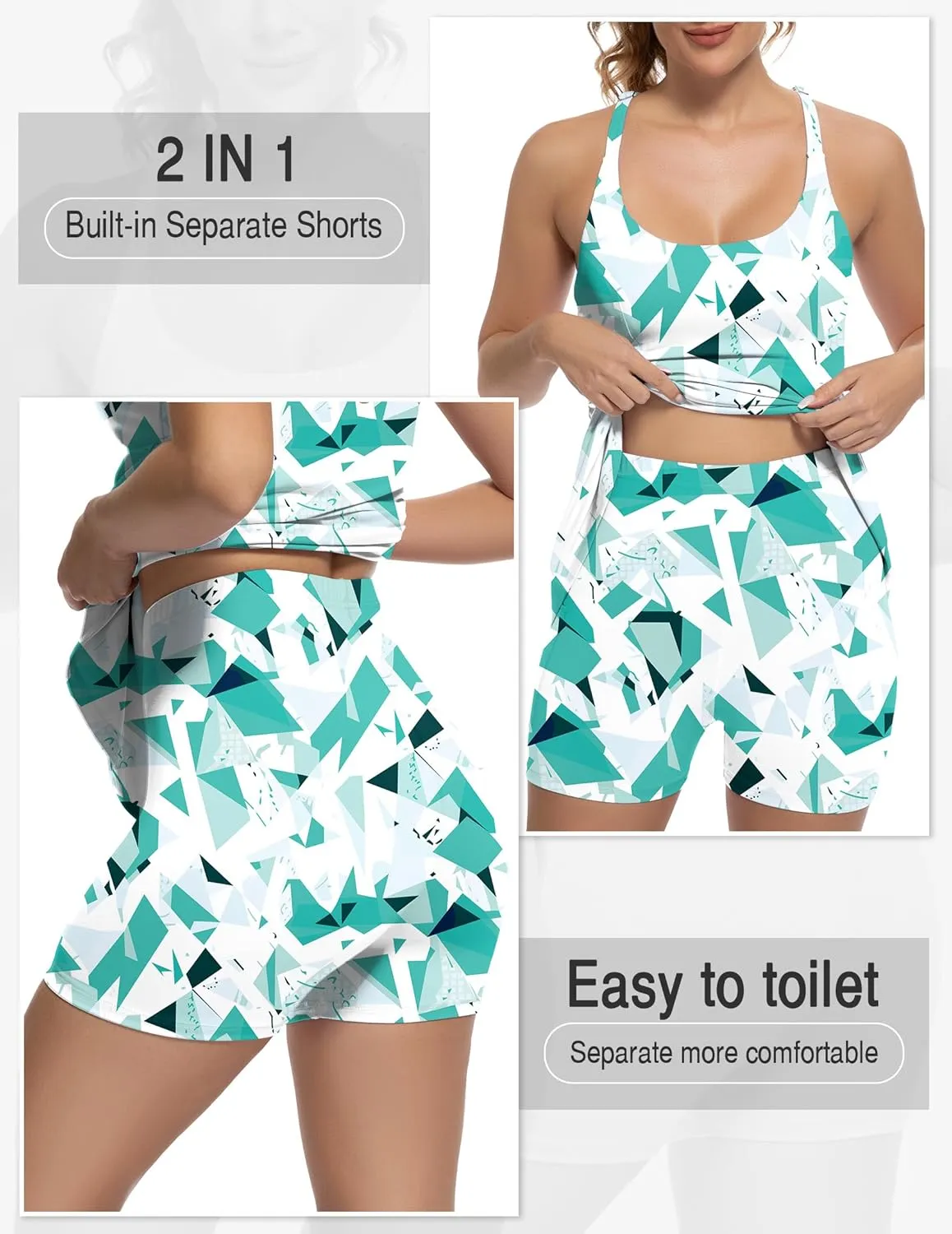 Tennis Dress for Women Athletic Golf Dress with Shorts and Pockets Backless Workout Dress with Adjustable Straps