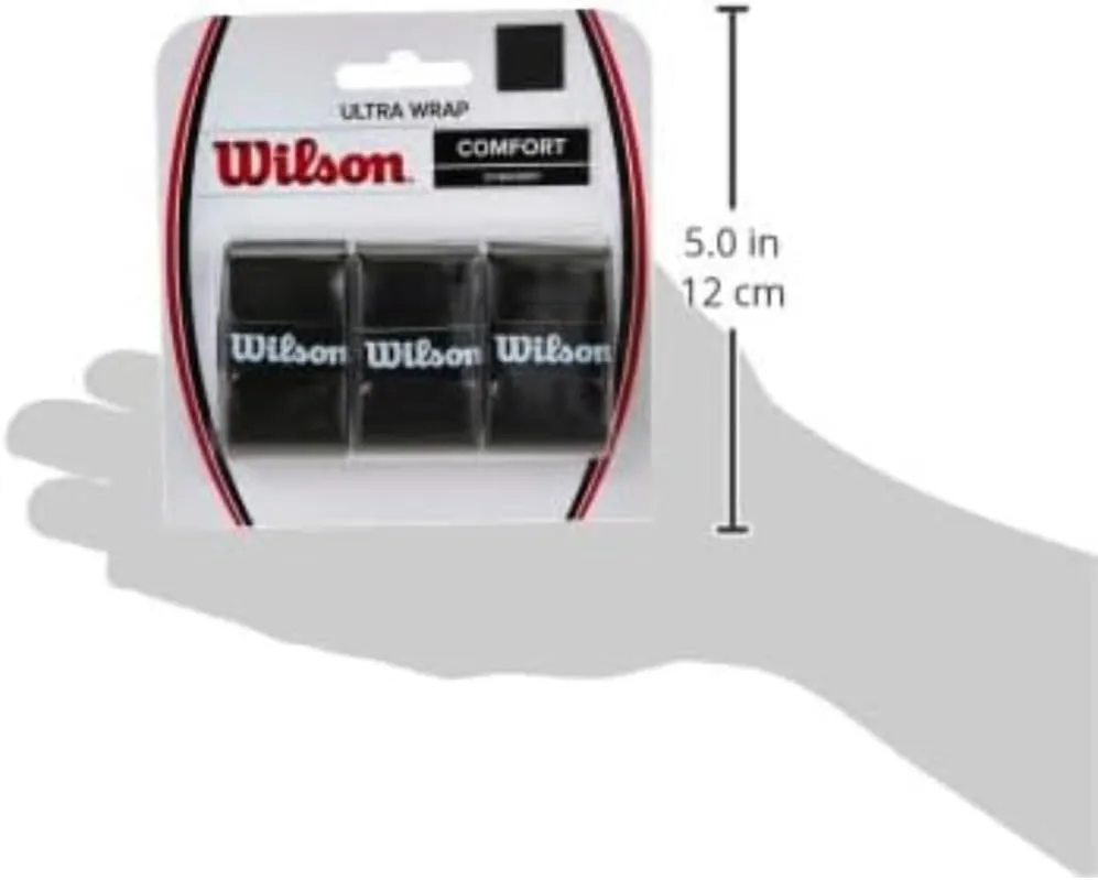 WILSON Sporting Goods Ultra Wrap Tennis Overgrip (3-Pack), Black (WRZ403000)
