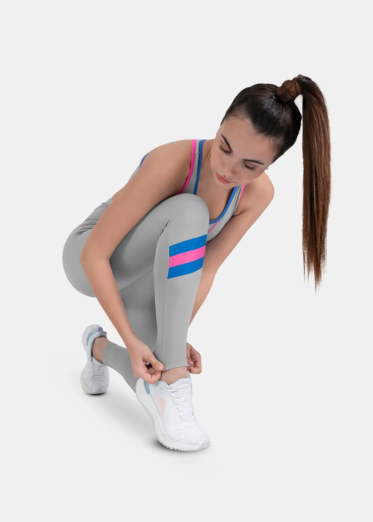 Women's Tri-Color High Waist Leggings
