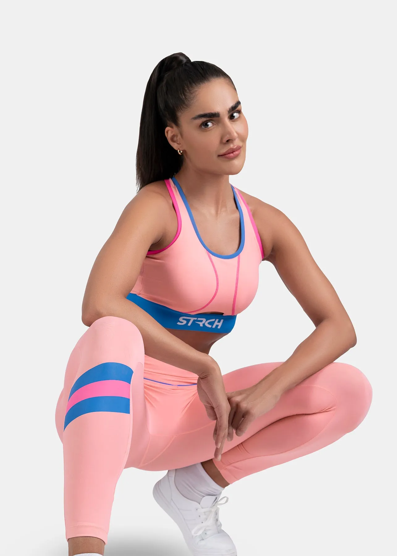 Women's Tri-Color High Waist Leggings