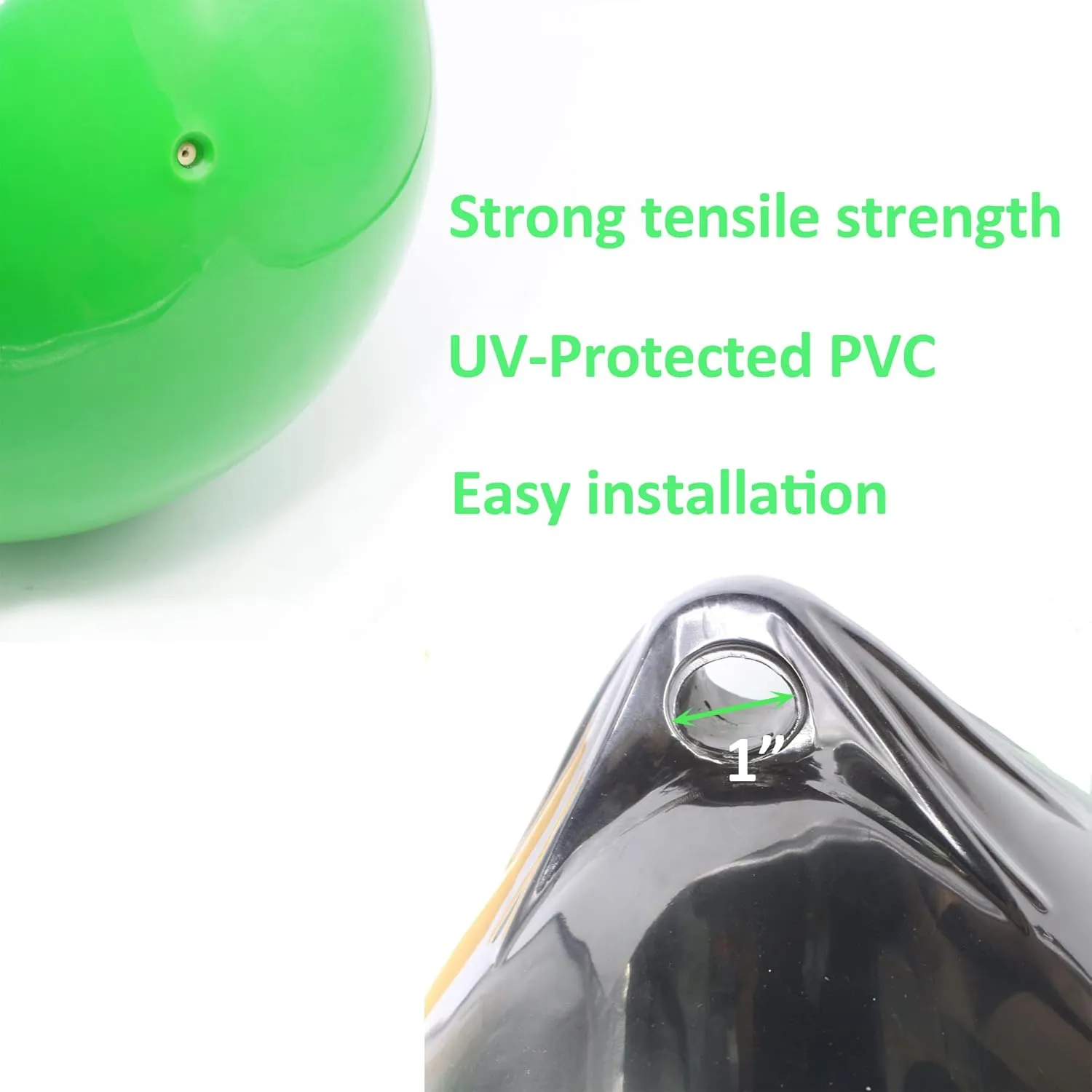 X-Haibei 1 Boat Fender Ball Round Anchor Buoy, Dock Bumper Ball Inflatable Vinyl Shield Protection Marine Mooring Buoy