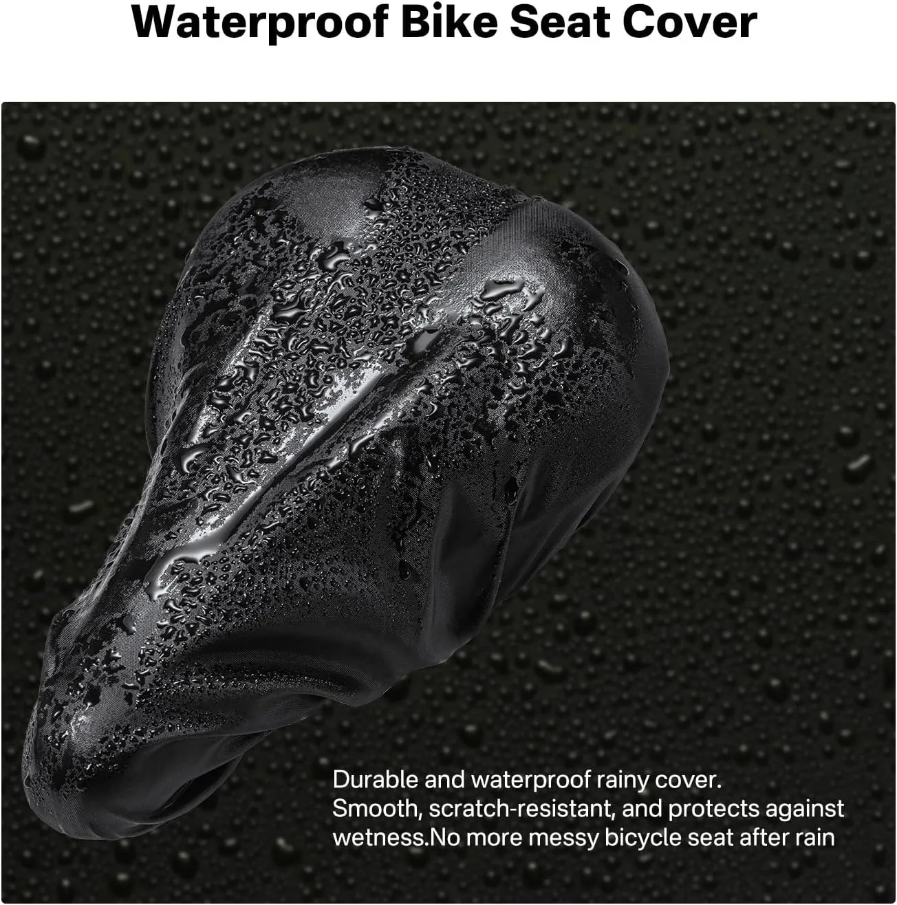 YOUNGDO Bike Seat Cushion with Waterproof Cover, Gel Bicycle Seats Pad for Narrow Saddle, Shock Absorbing, Fit for Peloton, BMX, MTB & Road
